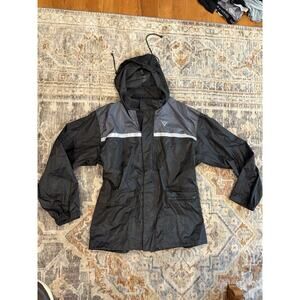 Viking Cycle Two Piece Black TextileMotorcycle Rain Suit for Men's Size 2XL